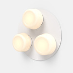 Pastille 3 Cluster Wall Light - Matte White / Frost
