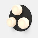 Pastille 3 Cluster Wall Light - Matte Black / Frost