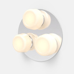 Pastille 3 Cluster Wall Light - Polished Chrome / Frost