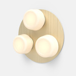 Pastille 3 Cluster Wall Light - Satin Brass / Frost
