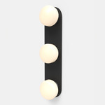 Pastille 3 Vanity Wall Light - Matte Black / Frost