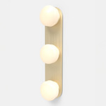 Pastille 3 Vanity Wall Light - Satin Brass / Frost