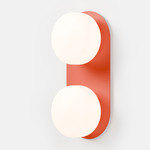 Pastille 2 Wall Light - Vermillion / Frost