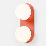 Pastille 2 Wall Light - Vermillion / Frost
