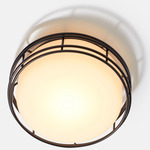 Cape Outdoor Ceiling Light - Jet Black / Frost