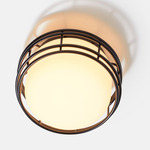 Cape Outdoor Ceiling Light - Jet Black / Frost