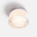 Ripple Ceiling Light - Natural Anodized / White Interior