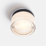 Ripple Ceiling Light - Black Anodized / White Interior