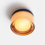 Ripple Ceiling Light - Black Anodized / Copper Exterior