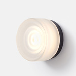 Ripple Wall Sconce - Black Anodized / Frosted