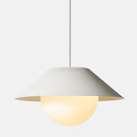 Akoya Pendant - Matte White / Opal