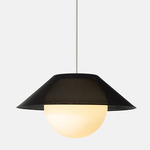 Akoya Pendant - Matte Black / Opal