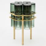 Field Table - Brushed Brass / Smoke
