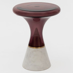 Join Table - Brushed Brass / Plum