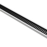 Light Channel 0.6 Tunable White Recessed Millwork 24V - Satin Aluminum / Diffused Lens / Black Louver