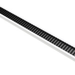 Light Channel 0.6 Tunable White Recessed Millwork 24V - White / Diffused Lens / Black Louver