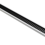 Light Channel 0.6 Tunable White Recessed Millwork 24V - Satin Aluminum / Clear Lens / Black Louver