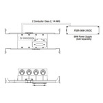 Pure Smart 1RE Canopy w/4 Gang Junction Box Light Channel - Galvanized