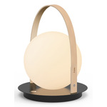 Bola Portable Indoor / Outdoor Table Lamp - Tan / Matte Black / Opal