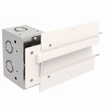 DIY Reveal Cove/Pathway End Feed Power Channel Connector - White