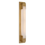 Covet Bracket Bathroom Vanity Light - Overstock - Antique Burnished Brass / Alabaster