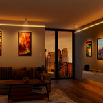 Reveal Cove/Pathway Tunable White Plaster-In LED System 24V - White