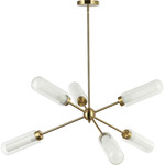 Balbina Chandelier - Aged Brass