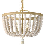 Bridget Pendant - Aged Brass / Natural