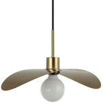 Christobel Pendant - Aged Brass / White