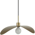 Christobel Pendant - Aged Brass / White