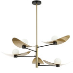 Christobel Chandelier - Matte Black / Aged Brass / White