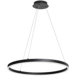 Circulo Color-Select Chandelier - Matte Black / White