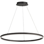 Circulo Color-Select Chandelier - Matte Black / White