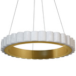 Celeste Chandelier - Aged Brass / Alabaster