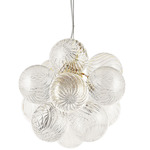 Charlize Pendant - Aged Brass / Clear
