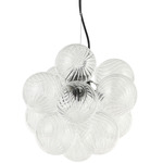 Charlize Pendant - Matte Black / Clear
