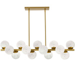 Giovanna Linear Pendant - Aged Brass / Alabaster Giovanna Linear Pendant - Aged Brass / Alabaster