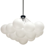 Miles Chandelier - Matte Black / Frosted