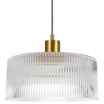 Nadine Pendant - Aged Brass / Clear