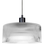 Nadine Pendant - Matte Black / Clear