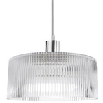 Nadine Pendant - Polished Chrome / Clear