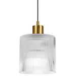 Nadine Pendant - Aged Brass / Clear