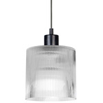 Nadine Pendant - Matte Black / Clear