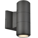 Oslo Outdoor Wall Light - Matte Black / Clear