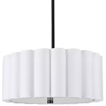 Pacifica Pendant - Matte Black / White