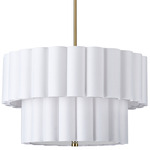 Pacifica Tiered Pendant - Aged Brass / White