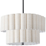Pacifica Tiered Pendant - Matte Black / Flax