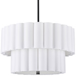 Pacifica Tiered Pendant - Matte Black / White