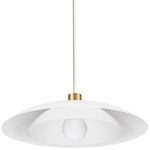 Pima Pendant - Aged Brass / Matte White