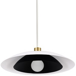 Pima Pendant - Aged Brass / Matte Black / Matte White